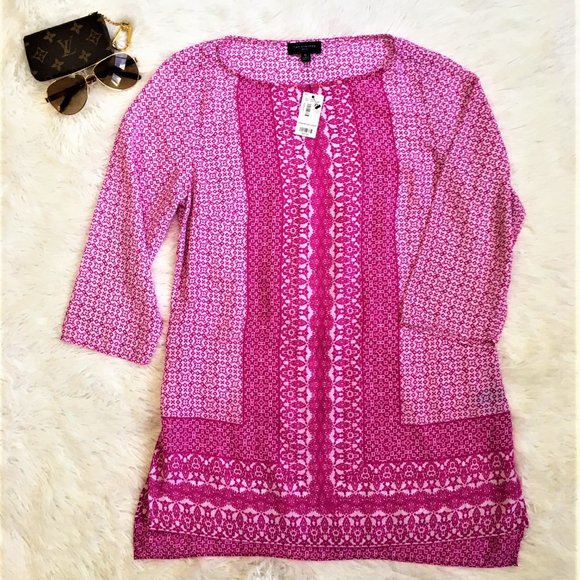 The Limited Tops - NWT The Limited Fuchsia Tunic Top / Blouse